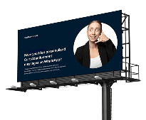 Billboard ad mockup on a street pole used for out-of-home ad testing
